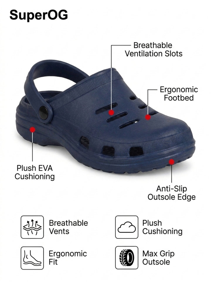 Superog Nova- Men's Clogs-Navy Blue