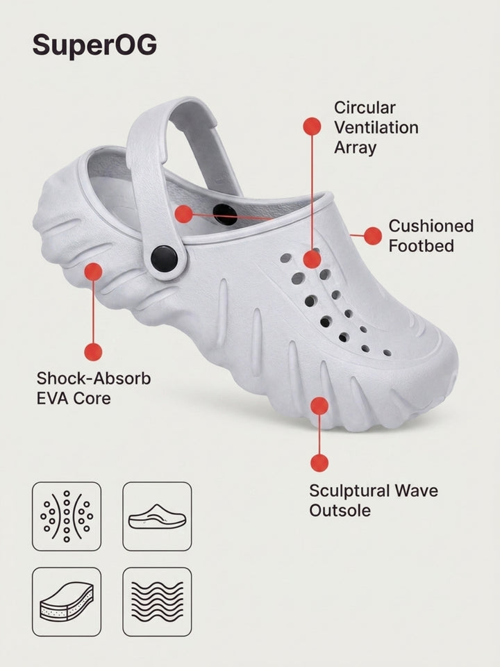 Superog Titan- Men's Clogs-Cool Grey