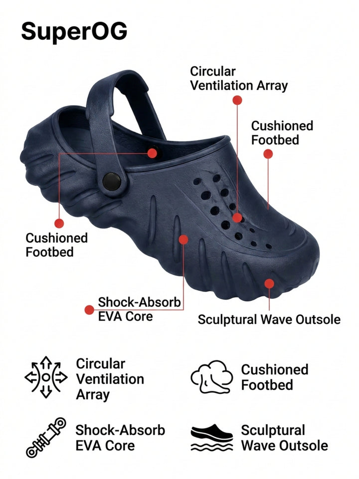 Superog Titan- Men's Clogs-Navy Blue