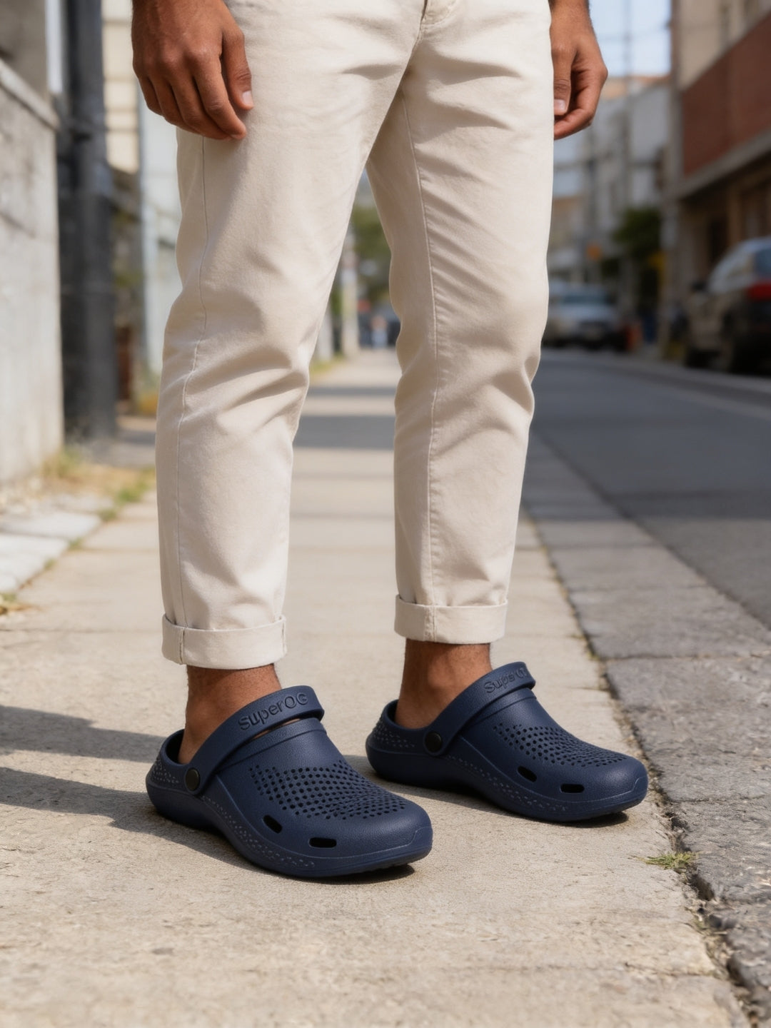 Superog Aero- Men's Clogs-Navy Blue