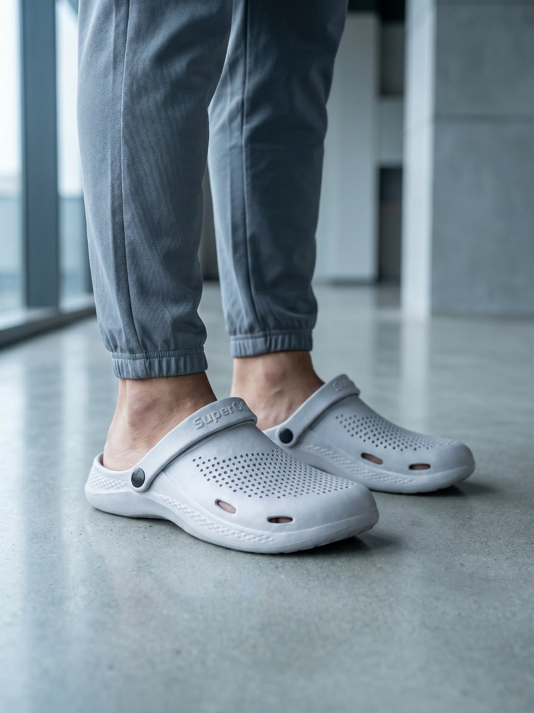 Superog Aero- Men's Clogs-Cool grey