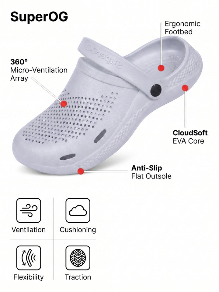Superog Aero- Men's Clogs-Cool grey