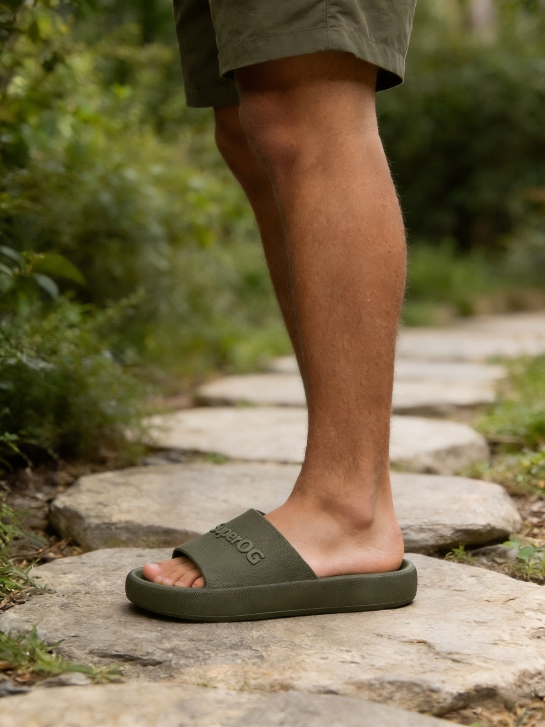 Superog Men's- CloudStep Sliders-Green