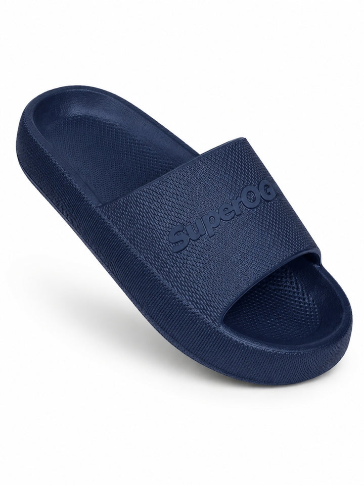 Superog Men's- CloudStep Sliders-Navy Blue