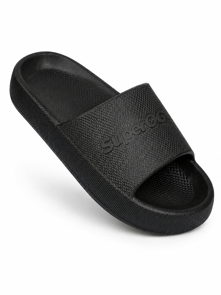 Superog Men's- CloudStep Sliders-Midnight Black