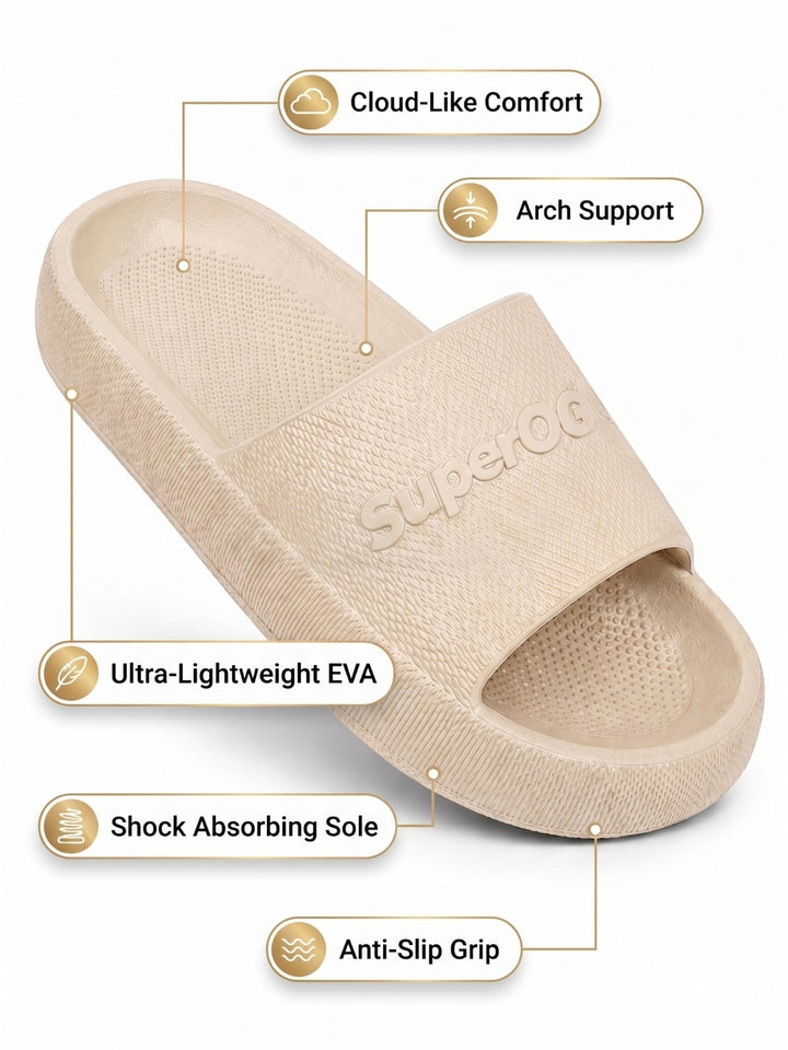 Superog Men's- CloudStep Sliders-Classic Beige
